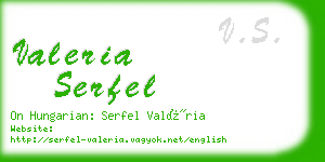 valeria serfel business card